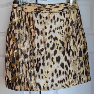 Banana Republic Animal Print Mini Skirt - Size 2 Tall